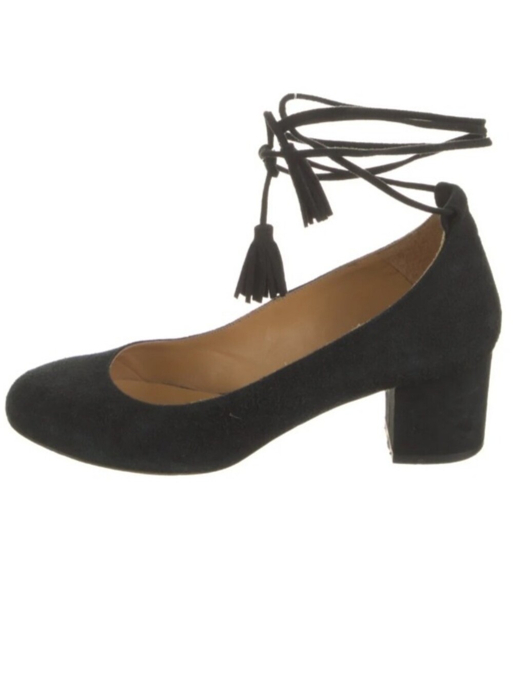 SÉZANE Black Suede Tassel‎ Accents Pumps Sz 41